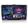 Erisin 9 8-Core Android 16 4GB+64GB Autoradio GPS Navigatore per VW Polo Passat Golf 5 Golf 6 T5 Caddy Tiguan Touran Seat Skoda Supporta Bluetooth Wireless CarPlay Android Auto WiFi 4G DSP RDS CANbus