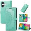 Fertuo Cover per iPhone 17, Custodia Portafoglio a Libro in Pelle Flip Case con Porta Carte, Chiusura Magnetica e Stand [Disegni di Mandala] Interno Silicone Sottile Antiurto, Verde