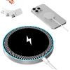 Huaqmok Caricatore Wireless, Magnetico Wirelss Charger 15W Caricabatterie Senza Fili Ricarica con LED 1.5M Cavo Compatibile con iPhone 17/16/15/14/13/12 Series, Air-Pods 3/Pro/Pro