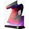 Nyfter - Tappetino per mouse XXL per gaming Nyfpad 900 x 500 mm, design liquido, senza onde con bordi extra cuciti (nero-rosso)