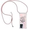 Paekear Custodia per Cellulare con Corda per Oppo A57 4G/ Oppo A57S/ Oppo A77 5G Case, Liquido Sabbie Mobili Bumper TPU Cover con Collana Practical Stylish/Necklace Cordoncino Cordino Tracolla, Sognare