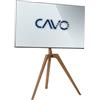 CAVO Cavalletto TV per schermi da 45 a 65 pollici fino a 40 kg, laccato noce naturale, Max VESA 400 x 400 mm Supporto universale girevole per TV e monitor piatti e curvi
