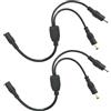 LitaElek 2 cavi DC 22 AWG, 5,5 mm x 2,1 mm, splitter 1-2, connettore LED CCTV, adattatore striscia LED e dispositivi 5-24 V