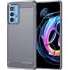 TingYR Cover per Motorola Edge 20 PRO, Ultra Sottile di Gomma, Ottima Cover Antiurto TPU Flessibile, Custodia Case per Motorola Edge 20 PRO Smartphone.(Grigio)