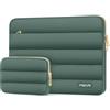 MOSISO 13.3 pollici Custodia Laptop, 13-13,3 pollici Borse PC Compatibile con MacBook Air 13.6 M5 M4 M3 M2 M1/Neo/Pro 13/14, HP Dell ASUS Lenovo, Poliestere Orizzontale Borsa&Pouch, Verde Smeraldo