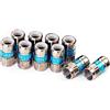 Cabelcon, connettori a compressione F-56 5.1 autoinstallanti blu RG6, 7 mm, nitinol