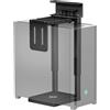 monTEK Supporto per PC da 30 kg, resistente sotto scrivania, montato senza foratura, supporto per PC regolabile con cuscinetti protettivi, altezza 16,1-25,6, ideale per ufficio, casa, aula, nero