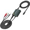 Ozvavzk Convertitore DAC Audio 192 kHz,Convertitore Audio Digitale ad Analogico Supporta Uscita Digitale Ottica a Doppio Jack da 3,5 mm,Adattatore Ottico a Jack/RCA con Doppie jack 3,5 mm