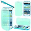ebestStar - Cover Compatibile con Samsung S3 Mini Galaxy GT-i8190, i8190N Custodia Silicone Portafoglio Gel, Protezione Anti Shock AntiGraffio +Penna, Blu [Apparecchio: 121.6 x63 x9.9mm 4.0]