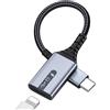 MMOBIEL Adattatore USB-C a 8 pin Compatibile con Lightning Femmina a USB-C Maschio per Audio, Ricarica e Trasferimento Dati - Cavo per Cuffie per iPhone 17 16 15, iPad, MacBook, Galaxy S26 S25 S24