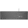Techly 623677 Tastiera USB Standard 109 Tasti Layout Italiano e Hub 3 Porte USB Nero Nero