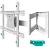ONKRON Supporto TV Parete 40-75 Pollici fino a 68 kg, VESA 100x100-600x400 mm, Porta Televisore Girevole e Inclinabile, Braccio TV Estensibile da Muro per Casa e Ufficio, Universale, Bianco M7L-W