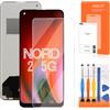 AGCUT Schermo LCD per OnePlus Nord 2 5G Display LCD per OnePlus Nord 2 5G 2021 DN2101 DN2103 Schermo di Ricambio Digitalizer Touch Screen Assembly con Strumenti (Nero, senza impronta)