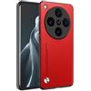 HAFFAN Custodia Cover Protettiva per Cellulare per OPPO Find X8 Pro (6.78 inches), Stile Similpelle - Rosso