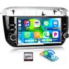 SIXWIN 4+64GB Android 15 Autoradio per Fiat Punto Evo 2012-2016 con Wireless CarPlay/Android Auto,7 Pollici HD Touch Screen, Navigatore Auto con WiFi Bluetooth 5.0 FM/RDS 32EQ Comandi al volante