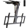 PUTORSEN Supporto TV da Soffitto Motorizzato Ribaltabile - Supporto TV Elettrico Flip Down 37-86 Pollici con Telecomando, Portata Max 45 kg, VESA fino a 800x400 mm, Nero