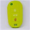 mt key Custodia protettiva in silicone per portachiavi per auto verde mela compatibile con Citroen Peugeot C4 Picasso Jumpy