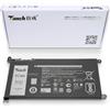 Tanch Batteria per PC portatile Y3F7Y6B WDX0R per Dell Inspiron 15 5579 Inspiron 15 5578 2 in 1 Inspiron 14-7460 11,4 o 11,46 V 3500 mAh 42 Wh