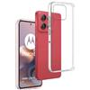 REY Pack 3X Cover in Gel TPU Trasparente per Motorola Moto G86 - G86 Power, Ultra Sottile 0,33 mm, Morbido Flessibile, Custodia Silicone