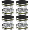 Monosaudio, 4 pezzi HiFi Assorbitore per altoparlanti Spikes Piedini Assorbitore Smorzatore subwoofer Assorbitore Giradischi (argento)