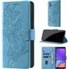 CaseGla Cover per Samsung Galaxy A7 2018 A750, Azzurro | Blocco RFID, Portafoglio Pelle PU, Flip Libro, Porta Carte, Magnetica Libretto, Antiurto Protezione Completa