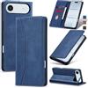 Jasonyu Cover per iPhone 17 Air Flip Custodia in Pelle PU, Cover a Libro Portafoglio, Funzione Supporto, Magnetica, Slot Schede, TPU Bumper Caso Custodia (Blu)