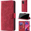 CaseGla Cover per Oppo A54 5G / A74 5G, Rosso | Blocco RFID, Portafoglio Pelle PU, Flip Libro, Porta Carte, Magnetica Libretto, Antiurto Protezione Completa
