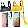 YUMQUA Custodia Impermeabile Smartphone 2 Pezzi, IPX8 Custodia Cellulare Impermeabile per iPhone 15 14 13 12 Pro Max/Galaxy S23 S22 S21 Ultra/Huawei P50 Pro/Xiaomi/Oneplus