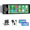 Hexinex Autoradio 1 DIN con Schermo, 6,28 pollici Car Radio Wireless CarPlay & Android Auto Bluetooth FM AM RDS GPS AUX Tipo-C