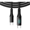 FOLODA ABS 100W Doppio USB Tipo C Cavo di Ricarica Con Display Digitale USB C Cavo di Ricarica Veloce