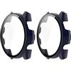 GMUJIAO [2 Pack Cover per Garmin Forerunner 265 S,Custodia Rigida con Vetro Temperato,Protezione Totale Ultra Sottile HD Clear Pellicola Protettiva-Blu