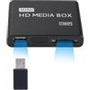 LUCKDANO Lettore Multimediale HD Mini Box Full HD 1080P Supporta USB MMC RMVB MP3 AVI MKV con Uscita AV per TV Home Entertainment (Spina europea)