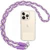 Votvloay Cordino per Cellulare Telefono Universale,Adatto a Tutti Gli Smartphone, Rimovibile Cordino da Collo Nylon Catena Collana Tracolla con Toppa di Fissaggio - Viola, Bianco, Oro