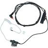 vhbw headset, auricolari compatibile con Motorola SL7550, SL1K, SL4010, SL1600, SL4000, SL7500, SL1M radio, walkie-talkie - nero, cavo audio trasparente