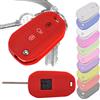 mt key Key Soft Case Chiave auto protettiva per cover per Peugeot 208 308 5008 2008 Chiave Citroen C3 C4 Spacetourer pieghevole professionale/Colore: rosso