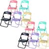 Wpppan 10 Pezzi Sgabello Pieghevole Multicolore per Telefono, Supporto Universale per Cellulare Colore Caramello, Mini Supporto per Telefono Pieghevole per Sedia, Sgabello Pieghevole per Scrivania Decoro
