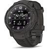 Garmin Instinct Crossover Solar, Smartwatch ibrido robusto con capacità di ricarica solare, lancette analogiche e display digitale, grafite, regolabile