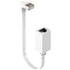 FOLODA Cavo di prolunga Ethernet CAT7 da 10 Gbps, prolunga a 90 gradi, adattatore per cavo di rete RJ45 ad angolo retto per PC