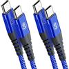 sweguard Cavo USB C a USB C [2 pezzi 2m], [Ricarica rapida PD 60W] Cavo usb type-c per con i phone 17 16 15 Pro Max, MacBookPro, iPad Pro/Air/mini6, Samsung Galaxy S26/S25/S24/S23/S22,Note 20,Sony, Pixel