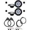 IPNOSIS Kit 4 Casse ALPINE SXE-1750S per Fiat 500 dal 2007 al 2016 con 2 Supporti Anteriori, 2 Supporti Posteriori e 4 Connettori