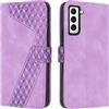OKZone Cover per Samsung Galaxy S21 Fe, Custodia in Pelle Samsung S21 Fe, Antiurto Cover a Libro Galaxy S21 Fe Magnetica Portafoglio Folio PU Pelle Flip Caso con Wallet Case Cover (Porpora)