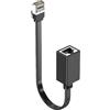 FOLODA Cavo di prolunga Ethernet CAT7 da 10 Gbps, prolunga a 90 gradi, adattatore per cavo di rete RJ45 ad angolo retto per PC