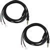 EMSea 2 Pezzi Cavo Di Riparazione Per Cuffie Da 3,5mm Spina Da 3,5mm Connettore Jack Cavo Audio Accessori Elettrici Per Apparecchiature Audio TPE Nero