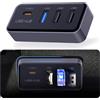 DGXWLLW Hub USB per Tesla Model Y Juniper 2025 2026 Model 3 Highland 2024 2025, vano portaoggetti USB 3.0 Expander con 1 USB C e 3 porte USB A Docking Station per Dashcam Flash Drive trasferimento