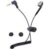 Générique Auricolare singolo lato a filo a molla, singolo auricolare stereo a mono,Auricolare mono 3,5 mm - Tappi per le orecchie con isolamento acustico, auricolare cablato con suono stereo, cuffia cablata con