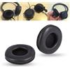 Ticfox Set di cuscinetti auricolari di ricambio in pelle, 75 mm, in memory foam per la maggior parte dei modelli di cuffie over-ear (1 paio di nero)