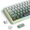 SOLIDEE 132 Tasti PBT Profilo MOA,5 Lati con Sublimazione a Colori,Set di Keycaps Personalizzati Green Gradient con Interruttori Cherry e Gateron MX per Tastiere Meccaniche da Gaming(Green Gradient)