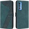 OKZone Cover per Motorola Moto Edge 20 Pro/Edge S Pro, Custodia in PU Pelle per Motorola Moto Edge 20 Pro/Edge S Pro, Custodia a Libro Folio Portafoglio con Magnetica Wallet Case Flip Cover (Verde)