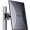 Bitvue, Antenna TNT esterna Antenna TV esterno/interno 160 KM Ricevitore, Cavo coassiale da 10 m, rivestimento anti-UV, impermeabile e dal design compatto