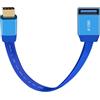 YINGAYOU Cavo USB C USB Femmina 10Gbps USB OTG Type C Cavo 3.0 60W 30V 3A per Computer Portatili, Tablet, Smartphone (Blu 0,2 m)